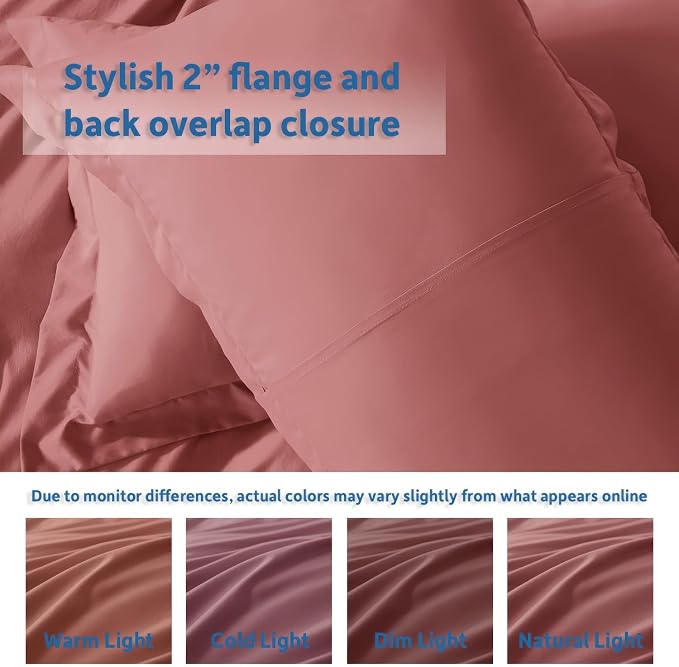 Nestl Pink Clay California King Duvet Cover Sets - Image 8