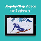 Embroidery Kit for Adult Beginners, Skiers Snow Mountain Embroidery Kit - Image 4