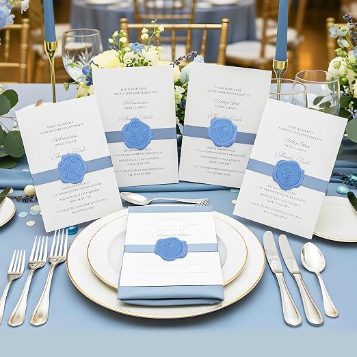 60Pcs Wax Seal Stickers, Wedding Invitation Envelope Seal Stickers Adhesive - Image 5