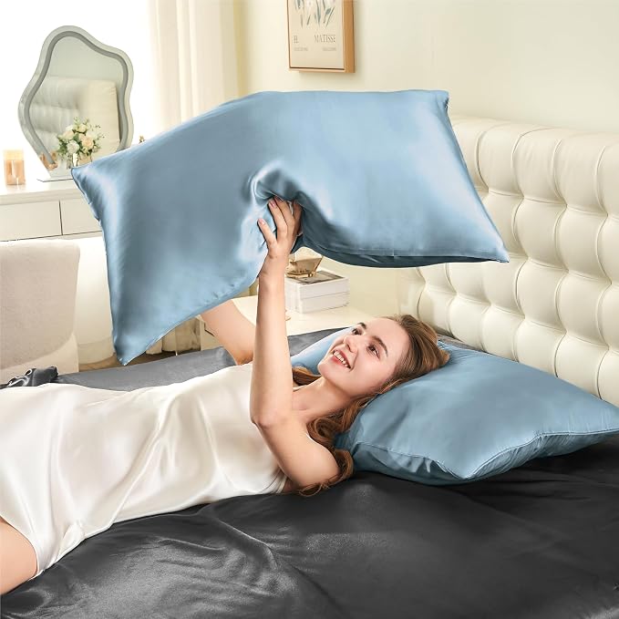 INFIIXSO Silk Pillow Cases 2 Pack Standard Size, Ultra Smooth & Soft Mulberry - Image 8