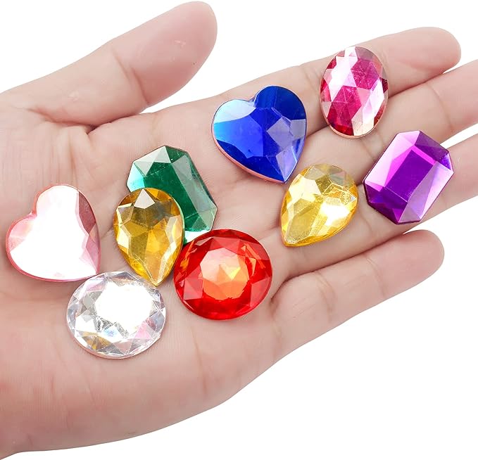 1200pcs Craft Gems Jewels Acrylic Flatback Rhinestones Bling Crystal Gemstone - Image 3