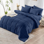 JOLLYVOGUE Twin Comforter Set, Ultra-Soft Bed in a Bag Twin Size 5 Pieces - Image 8