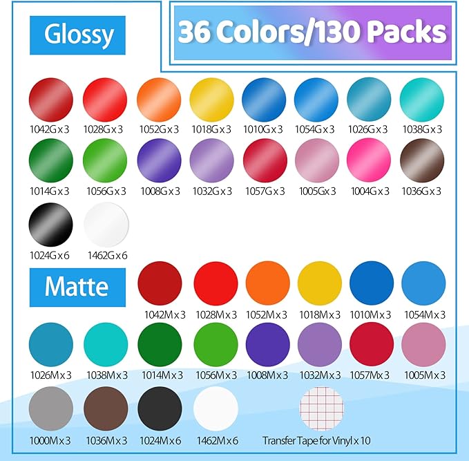 LYA Vinyl 130 Pack Permanent Vinyl - Image 2