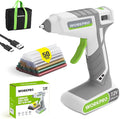 WORKPRO Cordless Hot Glue Gun, 30s Fast Preheating, 7.2V Dual-Temp Glue Gun Kit by WORKPRO