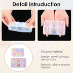 Butterfly Molds Silicone, 2 Pack Fondant Molds 6 Grids Epoxy Resin Mold - Image 3