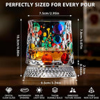 2PCS Spinning Whiskey Glass, 9.4oz | Hand-painted embossed, 360° rotating - Image 4