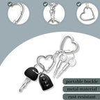 12 Pcs Heart Swivel Spring Clasps，Metal Spring Key Chain Hook Clasps，Clip - Image 4
