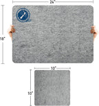 ZOMONETI 24" x 18" + 10" x 10" Wool Pressing Mat 100% New Zealand Felted Wool - Image 2