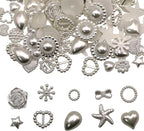 Chenkou Craft Random 100g/lot 4-20mm Half Round Imitation Pearls Seastar Bow by ChenkouCraft