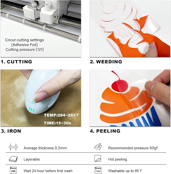 Heat Transfer Vinyl Sheets 12"x10" – PU & Glitter HTV - Image 5