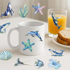50Pcs Marine Animal Stickers Gold Sea Life Stickers - Image 4