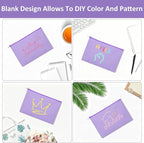 12 Pieces Cotton Canvas Makeup Bag, Blank DIY Craft Bag - Image 5
