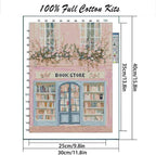 Book Store Cross Stitch Kits, Embroidery Starter Kit - Image 2