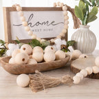35mm Wooden Beads for Craft, Bead Garland, Farmhouse Decor - Image 5