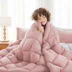 MUXHOMO 7 Pieces Queen Comforter Set, Reversible Bed in a Bag Queen Size - Image 2