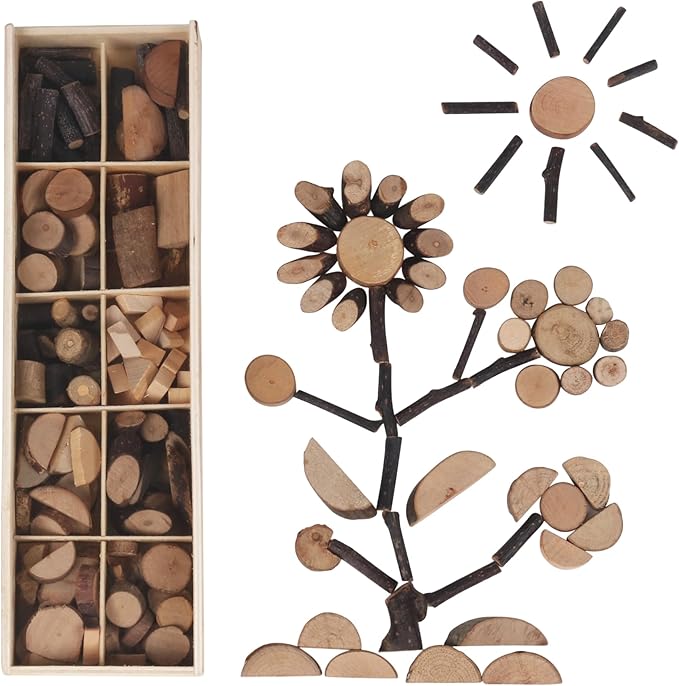 Candywood Wooden Unfinished Craft Kits Toy, Unfinished Natural Wood Slices by CandywoodWoodenToys