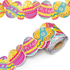 69 Feet Bulletin Board Borders，Colorful Egg Border and Bulletin Board Border by WUYUEJXI