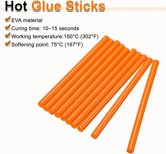 HARFINGTON 10pcs Hot Glue Sticks 0.43" Dia x 3.94" Long EVA Mini Hot Melt - Image 4