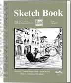 Sketch Book 8.5 x 11, Sketch Pad, 100 Sheets Spiral Sketchbook, Acid Free by SuFlyDirect