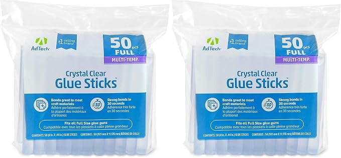 AdTech Crystal Clear Hot Glue Gun Sticks – All-Purpose Glue Sticks by AdhesiveTechnologies