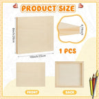 Barydat 1 Pack Wood Canvas Board 10 x 8 Unfinished Wood Canvas Wooden Panel - Image 2