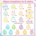 Renbuzhu 48PCS Easter Crafts Bulk: Eggs Paper Suncatchers DIY Kit - Image 4