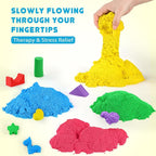 AtMini Play Sand for Kids, 11lbs of 6 Colored Sands, Magic Sand Bulk, Play Sand - Image 2