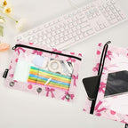 Custom Pink Bows Cherry Pencil Pouch - Image 5