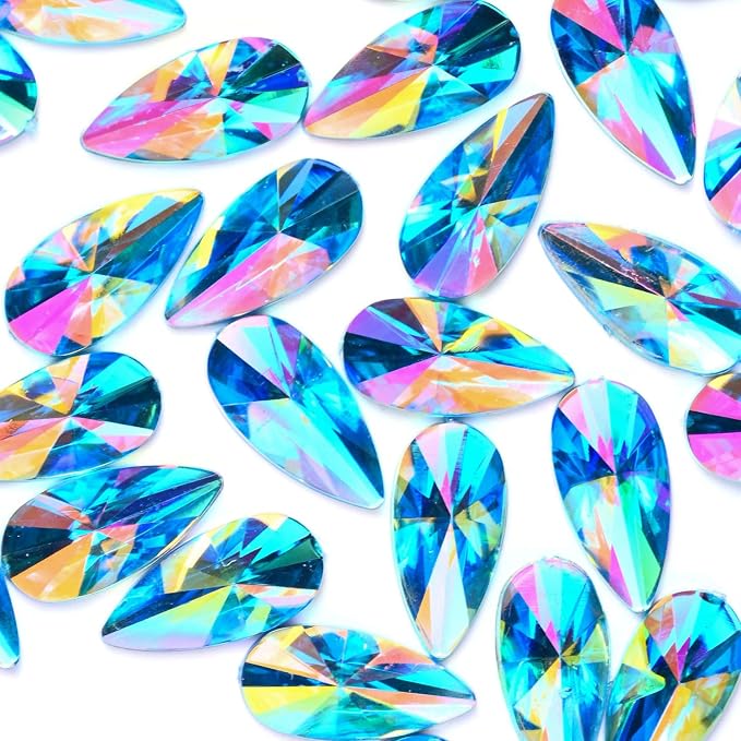 100PCS 18x9mm Large AB Colorful Rhinestones Jewels Gems by Unknown