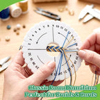 BILLIOTEAM 5 Pieces Braiding Disk Round Square Kumihimo Beading Cord Disc - Image 4