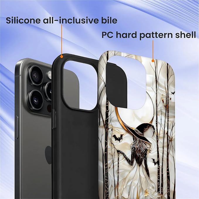 Case for iPhone 15 Pro, Scratch Resistant Hybrid Double Layer Hard Shell，Gothic - Image 2
