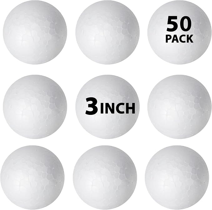 50 Pack 3'' inch Foam Balls by Bargain+Paradise