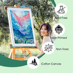 ESRICH Stretched Canvas for Painting 18x24 Inch, Triple Primed Acid-Free Cotton - Image 4