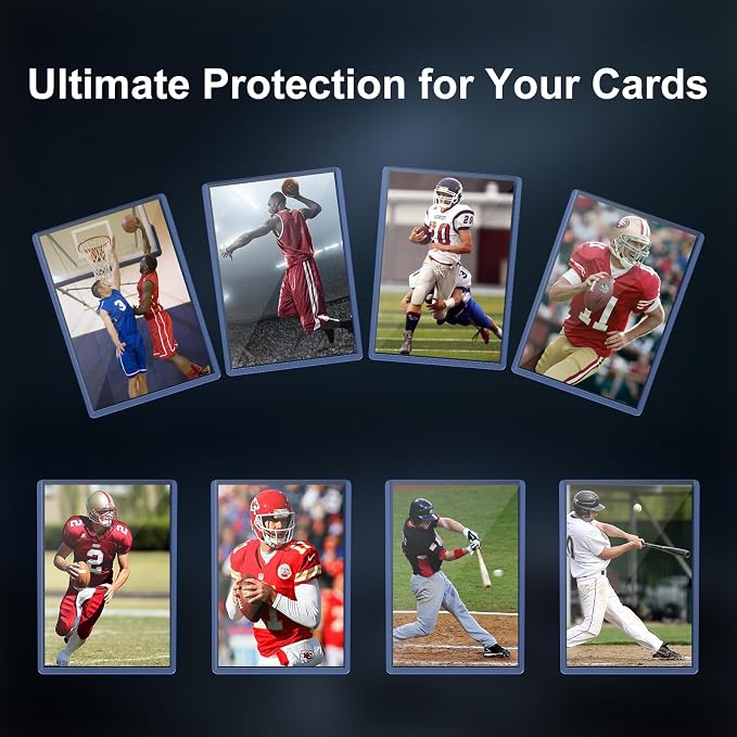 50 Count Card Sleeves Hard Plastic, Football and Game Cards - Image 4
