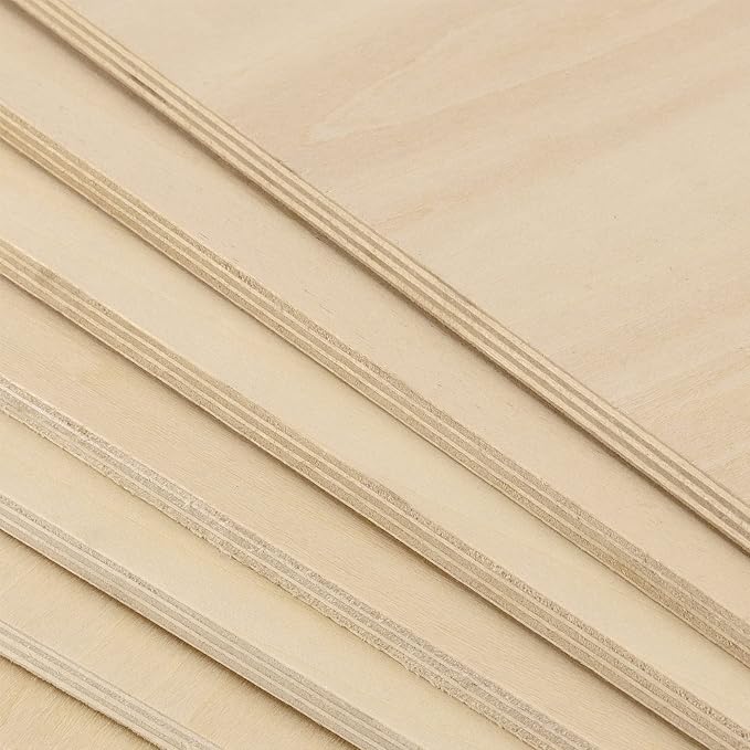 JEUIHAU 20 PCS 10 x 10 Inch Basswood Sheets, 1/4 Inch Thick Square Plywood - Image 3