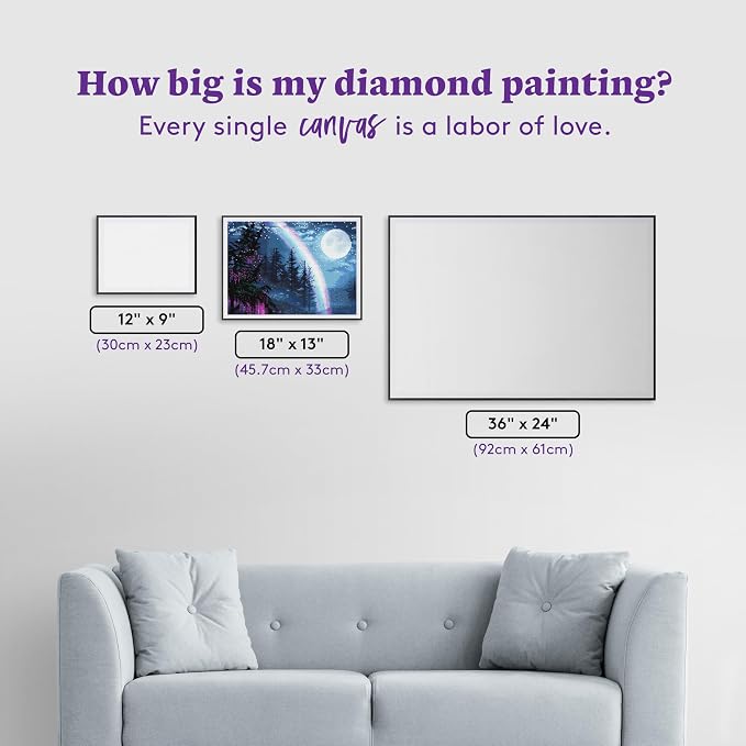 DIAMOND ART CLUB Wisteria Moon Diamond Painting Kit, Fun DIY Crafts - Image 4