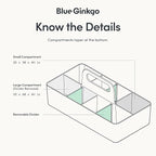 BLUE GINKGO Stackable Organizer Caddy, Made in Korea | Portable. Adjustable. - Image 4