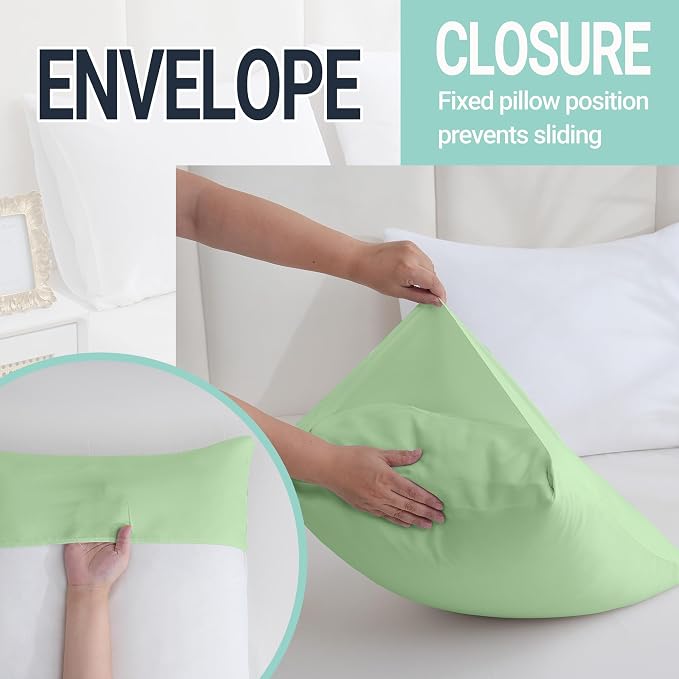ZPECC Pillow Cases King Size Set of 4, 20x36 Envelope Closure Pillowcases - Image 5