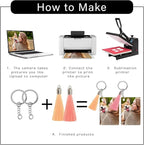 Sublimation Keychain Blanks Bulk 120 Pcs, Double Sided Sublimation Blanks - Image 7