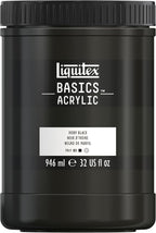 Liquitex BASICS Acrylic Paint, 946ml Jar, Ivory Black by Liquitex