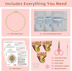 Herdiese Embroidery Kits for Beginners & Adults, 3 Sets Sunflower Patterns | - Image 2