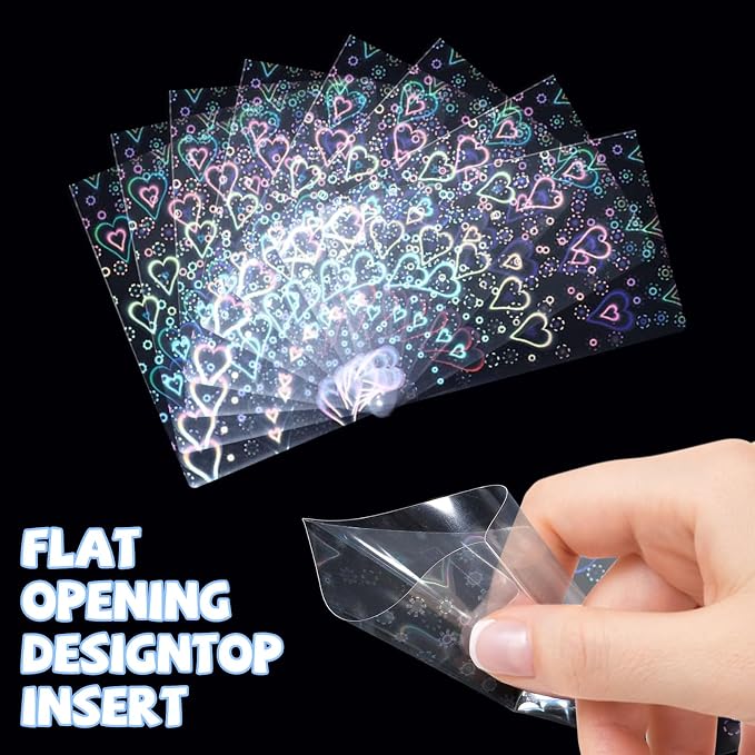 100Pcs Photocard Sleeves, Holographic Card Sleeves, 200 Microns | Flashing - Image 3