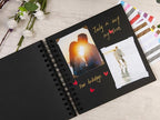 potricher 8 x 8 Inch DIY Scrapbook Photo Album 80 Pages Thick Kraft Blank Black - Image 3