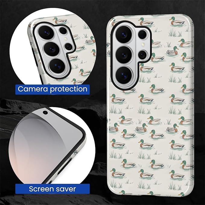 for Samsung Galaxy S26 Ultra Case, Cute Duck Pattern Glossy 2 in 1 Shockproof - Image 5
