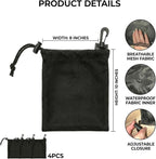 Mushroom Foraging Bag 4 Pcs, Rock Collecting Bag 8 x 10 Inch, Breathable Mesh - Image 2