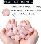 DUQGUHO Rose Quartz Healing Crystals Stones Set Natural Bulk Crystals Tumbled - Image 7
