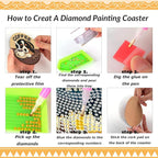 Clendo 8 PCS Coffee Dog Diamond Art Coaster Kits - Image 6