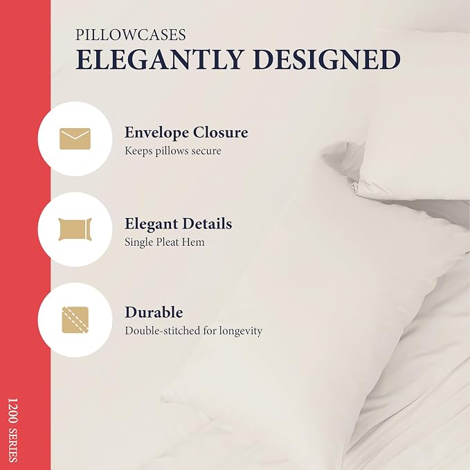 100% Egyptian Cotton Sheets California King Size - Image 5