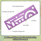 HARFINGTON Multifunctional Geometric Rulers 15cm Metric and SAE Aluminum - Image 4
