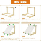 2 Pack Adjustable Wooden Embroidery Stands - Image 7